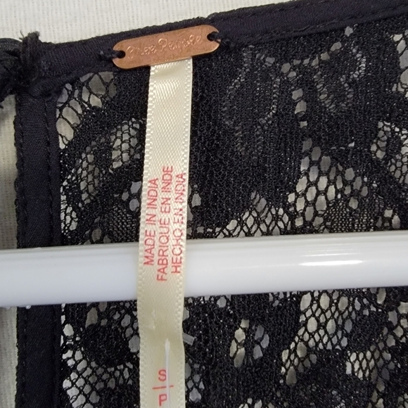 Free people Chic Black Lace Dress with Polka Dots NWT - Picture 8 of 12